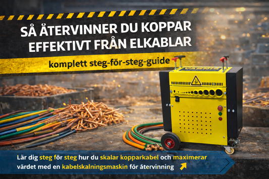 Kabelskalningsmaskin för återvinning av koppar från elkablar – effektiv kopparåtervinning steg för steg