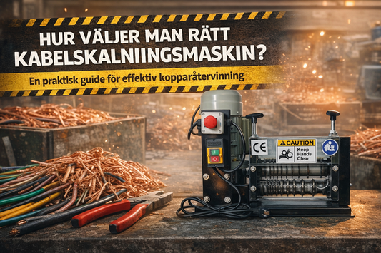 Elektrisk kabelskalningsmaskin för kopparåtervinning i industriell miljö med CE-märkning och säkerhetsskydd