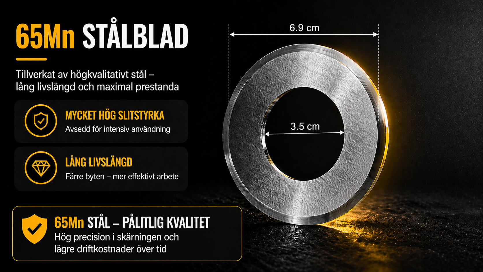 65Mn stålblad för kabelskalare GR-M2 med hög slitstyrka och lång livslängd