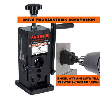 Kompakt kabelskalningsmaskin som drivs med elektrisk borrmaskin för koppar- och aluminiumkablar
