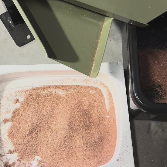 Video som demonstrerar hur GT-400 kabelgranulator uppnår hög renhet vid separation av koppar och aluminium under kabelåtervinning