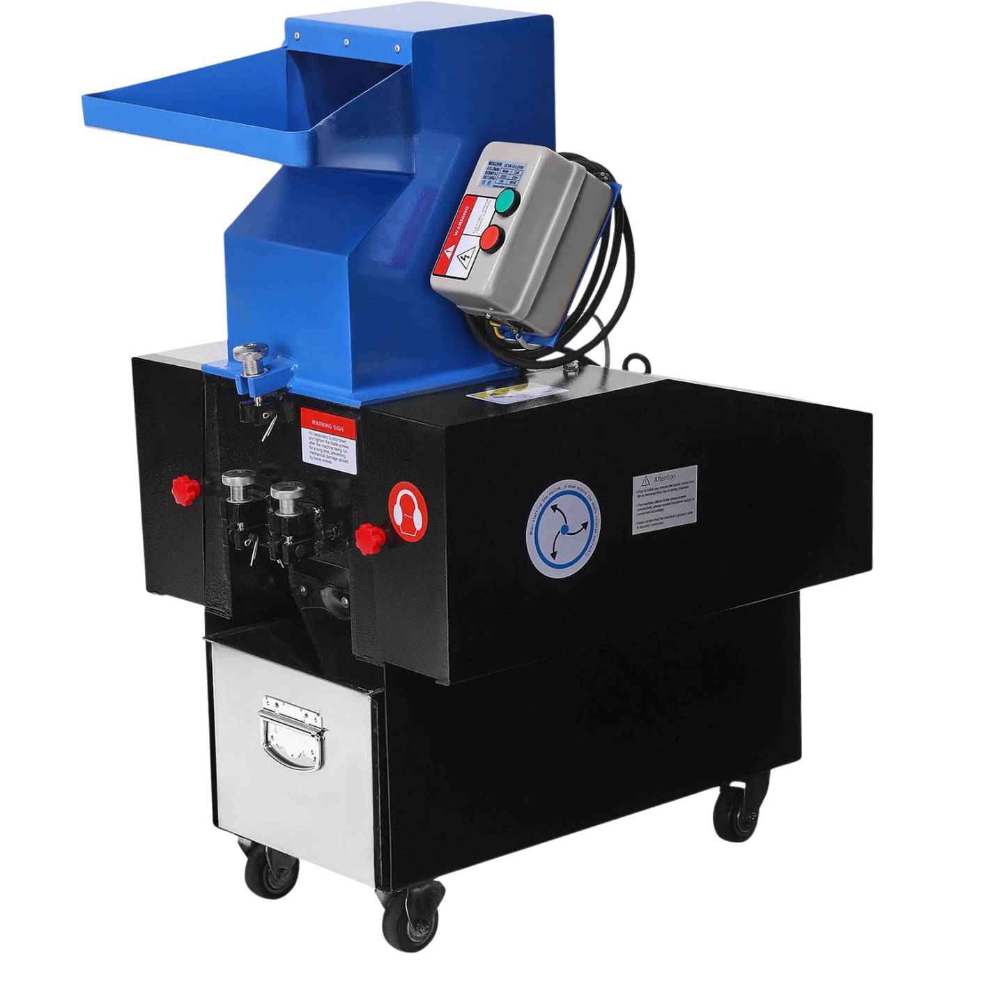 SDK-11 knivsystem med härdade stålknivar i professionell plastkvarn